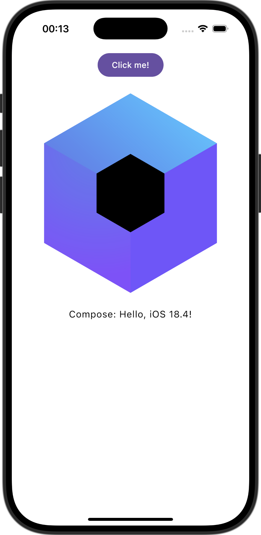 在虚拟设备上运行的 iOS 应用程序