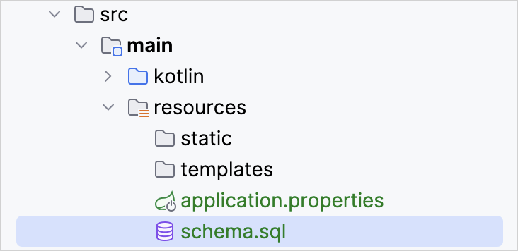 Create database schema