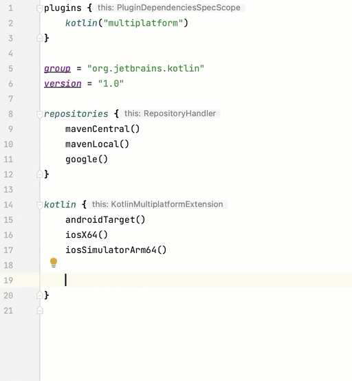 IDE completion for source set names