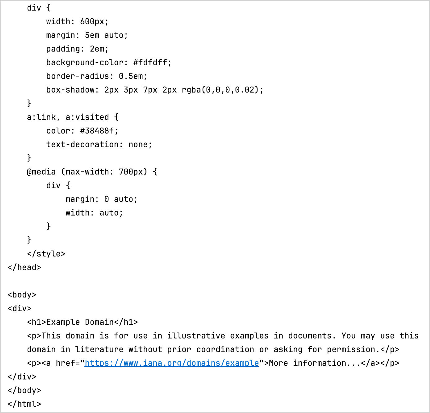 带 HTML 代码的应用程序输出
