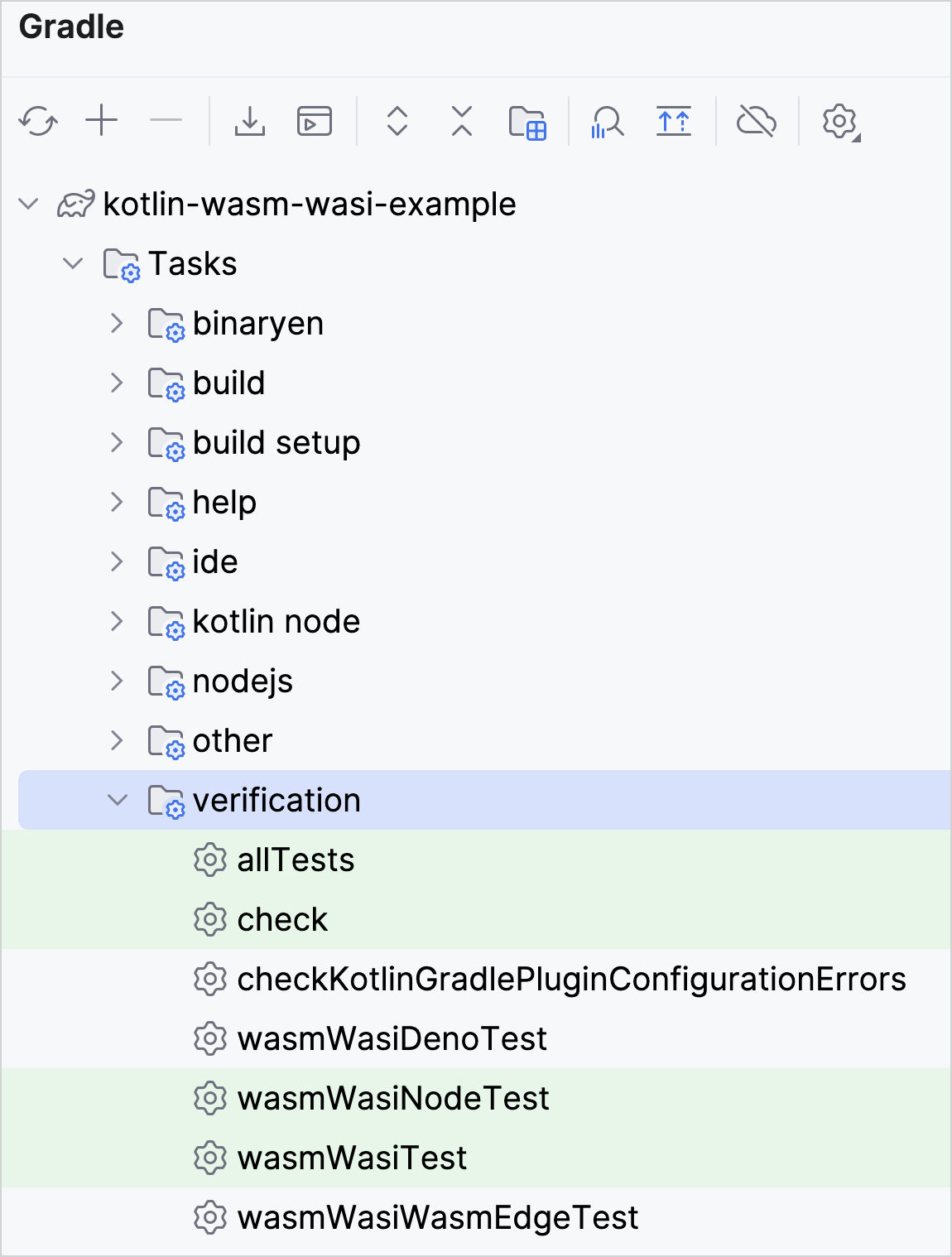 Kotlin/Wasm 和 WASI 测试任务