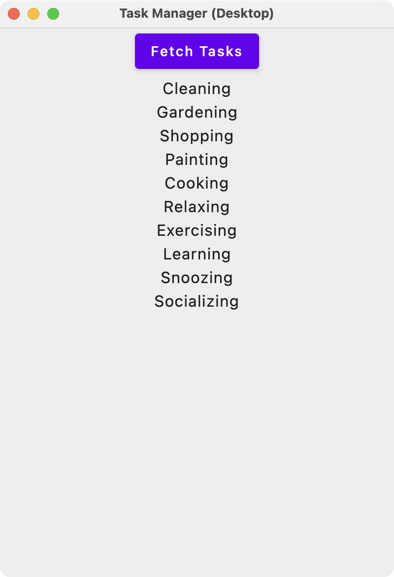 应用在桌面运行