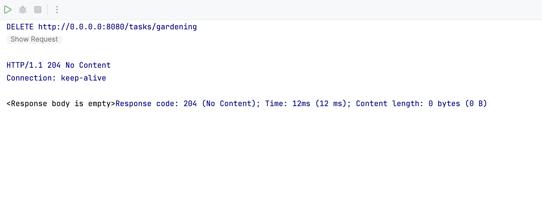 HTTP 请求文件中的 DELETE 请求